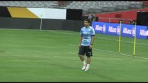 Luis Suárez corre en solitario por primera vez y entrena al margen del grupo