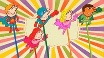 Finger Family Peppa Pig Superhero Lollipop | Super Heroes Finger Family Rhyme