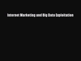 Read Internet Marketing and Big Data Exploitation PDF Online