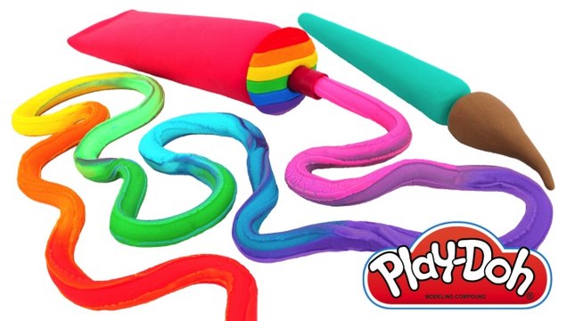 Learn Colors with Play-Doh Painting * Creative Fun for Kids * RainbowLearning