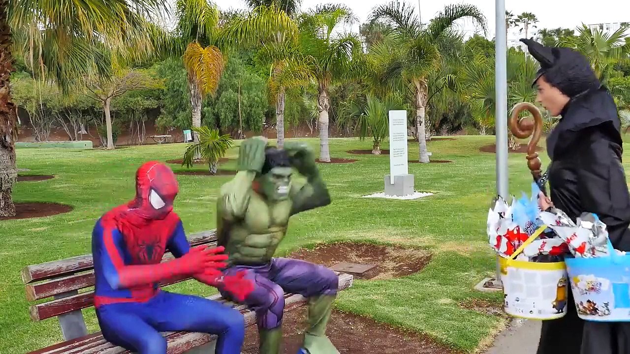 Spiderman vs Superman w  Surprise eggs   Maleficent Goes to jail   Fun Superhero in Real life