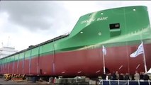 Awesome big ship launches