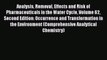 Read Analysis Removal Effects and Risk of Pharmaceuticals in the Water Cycle Volume 62 Second