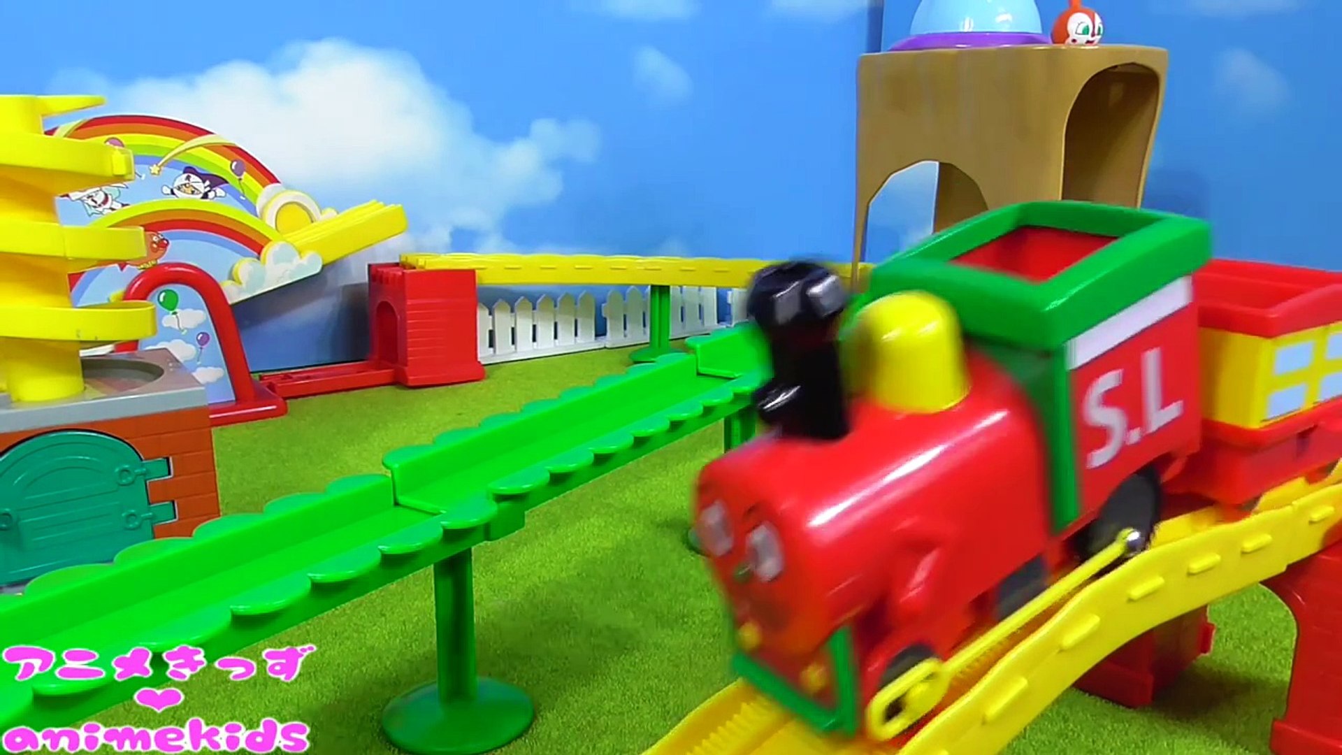 アンパンマン おもちゃ アニメ ドキドキ Slマンレールセット Animekids アニメきっず Animation Anpanman Toy Electric Train Dailymotion Video
