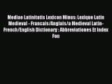 Download Book Mediae Latinitatis Lexicon Minus: Lexique Latin Medieval - Francais/Anglais/a