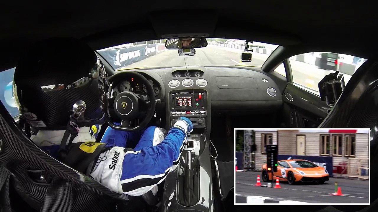 Lamborghini on fire — Top Speed Record, 402 kph (250 mph) on one mile