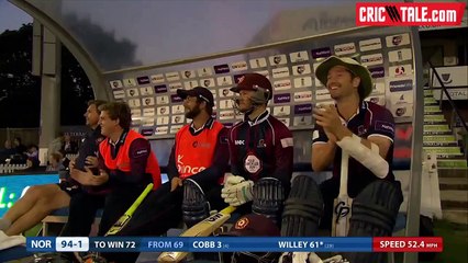 Willey hits 34 in one over!