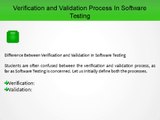 What is Verification and Validation Process In Software Testing