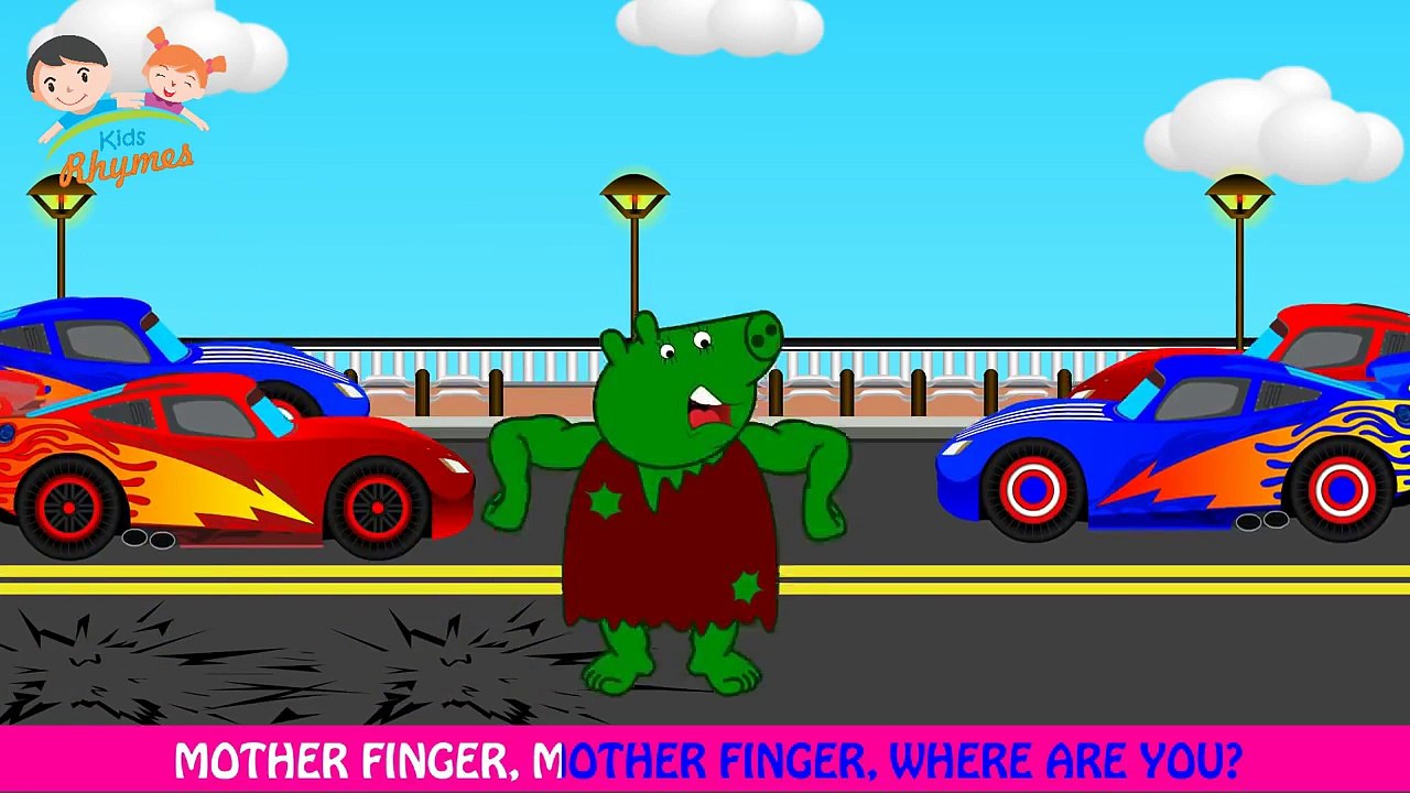 Peppa Pig Hulk Finger Family | Nursery Rhymes for childrens