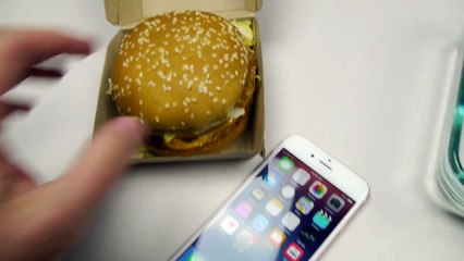 iPhone 6S in McDonald's Big Mac Dropped in Hot Piranha Acid!