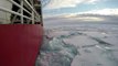 Ice Breaking In The Arctic Ocean