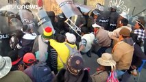 Shocking scenes at disabled protest in Bolivia