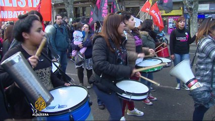 Protesters in Argentina demand end to violence against women