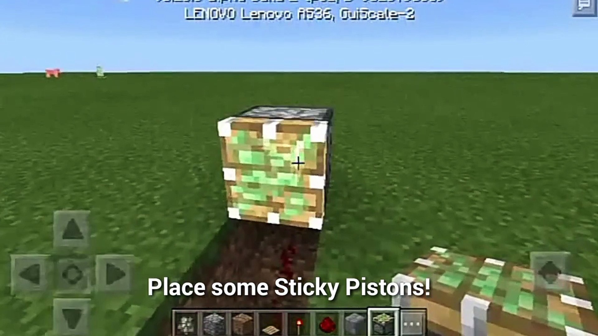 Minecraft How To Make Piston Door Tutorial Minecraft Redstone Tutorials