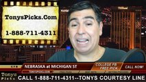 Nebraska Cornhuskers vs. Michigan St Spartans Pick Prediction College Football Odds 10-4-2014
