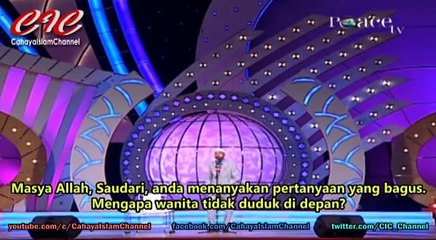 Wanita Bule Ini Ingin Duduk Di Barisan Depan - Dr Zakir Naik Sub Indo