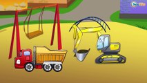 Excavadora, Camión, Coche de Carreras. Carritos Para Niños. Caricaturas de carros. Tiki Taki Carros