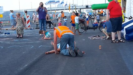 ligt een dame op de A9