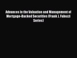 READbook Advances in the Valuation and Management of Mortgage-Backed Securities (Frank J. Fabozzi