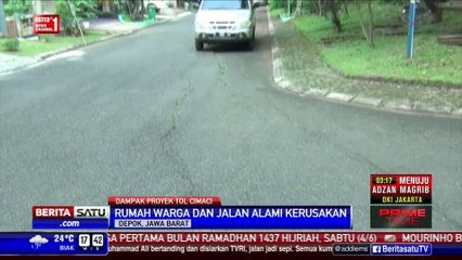 Proyek Tol Cimaci Rusak Sejumlah Rumah di Raffles Hills