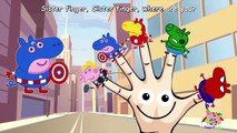 Peppa Pig Finger Family Spider Man Hulk Iron Man Nursery Rhymes Song For Children.mp4