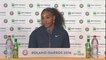 Roland-Garros 2016 - Conférence de presse S.Williams - Final
