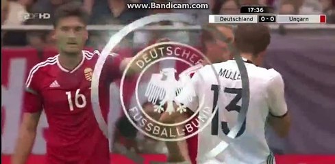 Thomas Muller Horror foul - Germany 0-0 Hungary - 04-06-2016