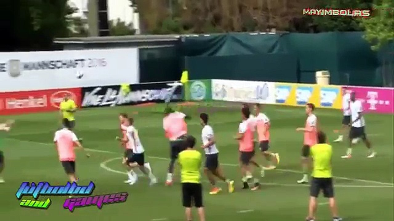 Toni Kroos imitó la celebración de Cristiano Ronaldo en el Aleman Entrenamiento _ 2016