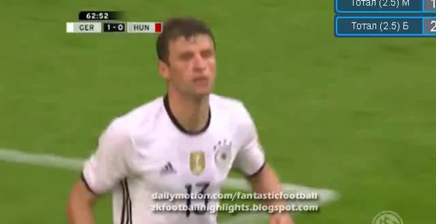 Thomas Müller Goal - Germany 2-0 Hungary - 04.06.2016