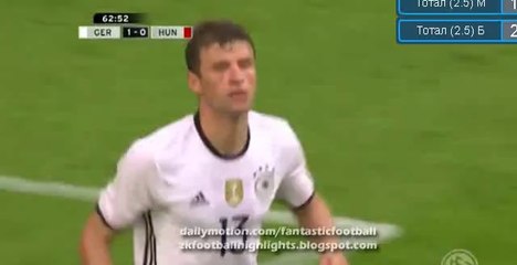 Thomas Müller Goal - Germany 2-0 Hungary - 04.06.2016