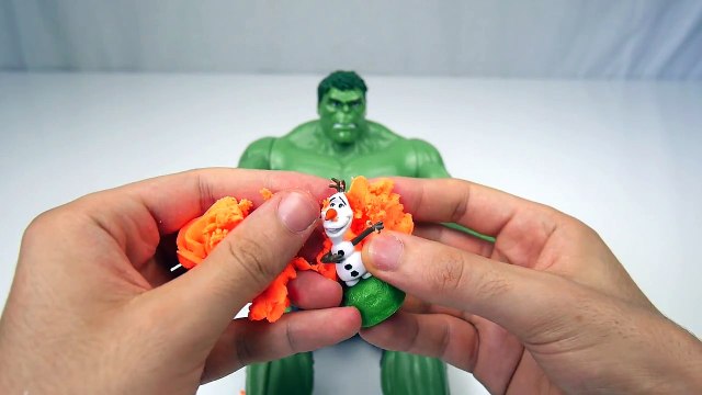 Play Doh ICE CREAM for HULK ! McQueen Cars Disney Frozen Toys (Playdough Colors for Kids & Children)