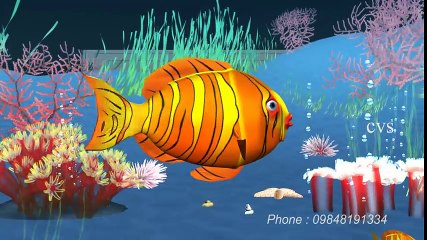 Machli jal ki rani hai  - Fish 3D Animation Hindi Nursery rhymes for children ( Hindi Poem )