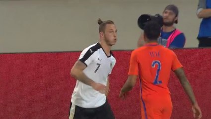 Marko Arnautovic Spits At Kenny Tete During Friendly Between Austria vs Netherlands!
