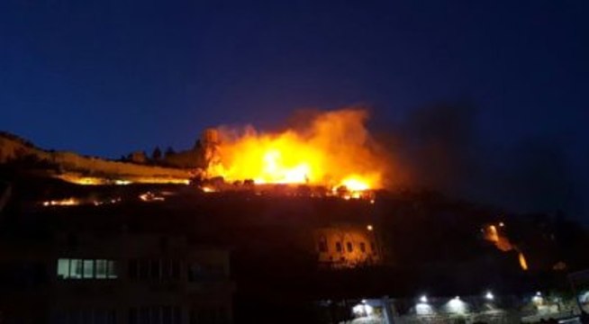 Mardin'de Tarihi Kalede Bir Gün Arayla İkinci Yangın