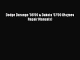 Read Books Dodge Durango '98'99 & Dakota '97'99 (Haynes Repair Manuals) ebook textbooks