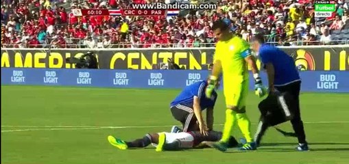Bryan Ruiz Horror Foul - Costa Rica 0-0 Paraguay - 04-06-2016