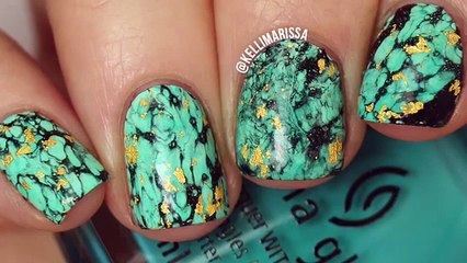 DIY Turquoise Nail Art Design Tutor Nail Makeup