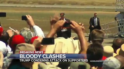 Trump Protesters Attack Supporters At San Jose Rally