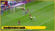 Kendini kaleci sandı...