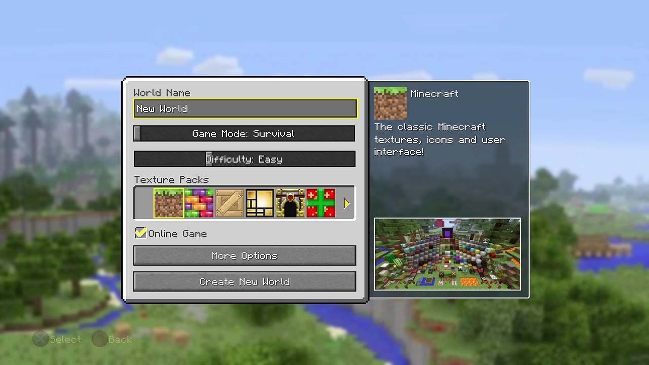 Minecraft: PlayStation®4 testing world sac machine (sorry for not putting headphone