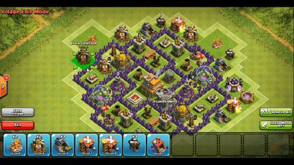 Clash of Clans   Town Hall 7 Best Hybrid Base + Defense Clip + Effective Traps   TH7 TH 7