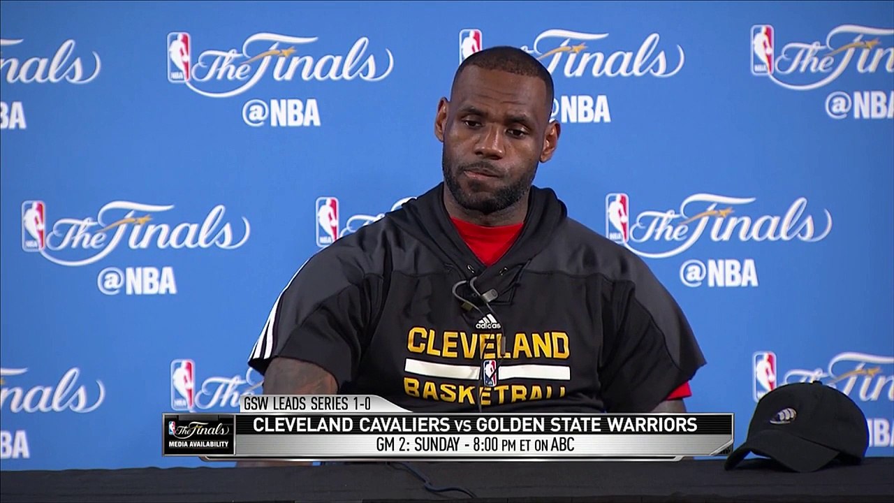 LeBron James on Warriors Bench  Cavaliers vs Warriors - Game 2 Preview  June 3, 2016  NBA Finals