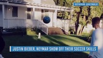 Neymar, Justin Bieber play soccer in pop star’s backyard SI Wire SI.com
