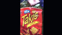 Takis xplosion cheese and chilli pepper tortilla chips review.