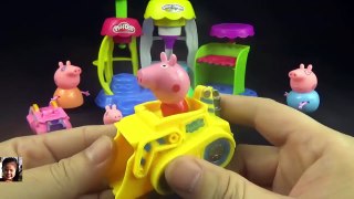 Peppa pig en episodes español Play doh Kinder Surprise eggs toy for kids | ACE KID TV