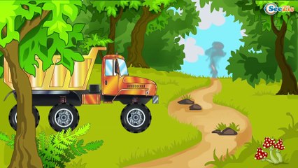 Cars Cartoon for children. Truck, Crane and Excavator. A new lodge for fried. Funny Cars for kids