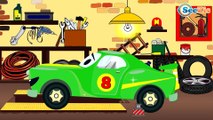 Car Cartoons for kids. Monster Truck. Racing Car. Cement Mixer & Tractor build the road. Episode 3