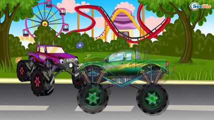 Carritos Para Niños. Coche de policía, Camión de bomberos. Caricaturas de carros. Tiki Taki Carros