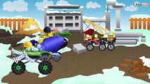 Cartoons for children - Crane. Building & Emergency Vehicles & Monster Truck. Diggers & Trucks