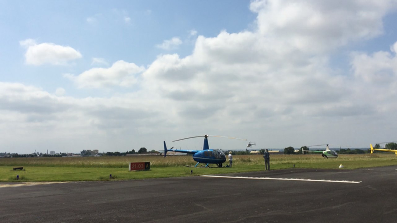 50 hélicoptères atterrissent à l'aérodrome